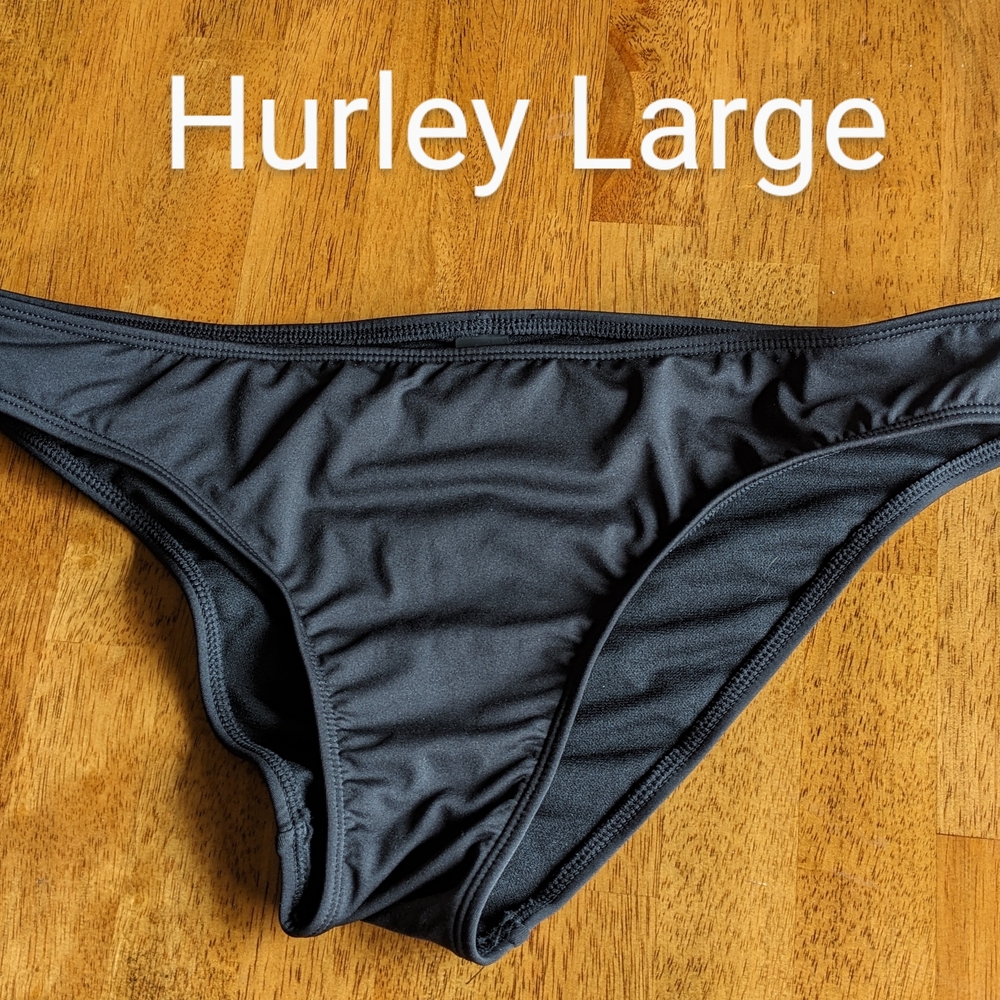 Hurley Black Bikini Bottom Large